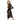 Noir Tight Fitting Floral Transparent Dress