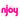 Pink njoy logo on a white background