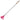 Rouge Garments Riding Crop With Wooden Handle Pink
